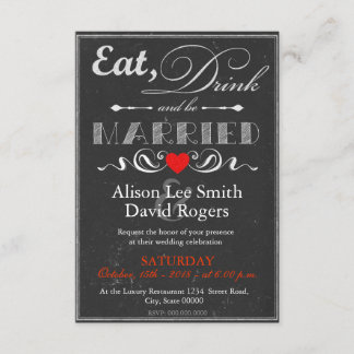 Convite Eat, Drink and be Married