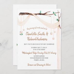 Convite Eclectic Dcolza, Mason Jar Lights, Archway Wedding