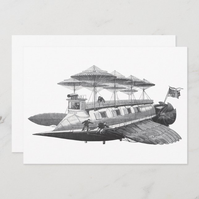 Convite Eclipse do Dirigível de Ficção Científica  (Frente/Verso)