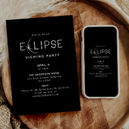 Convite Eclipse Solar 2024 Festa de Visualização de Eclips