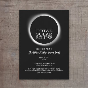 Convite Eclipse Solar Total - 2024 ou data personalizada