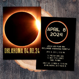 Convite Eclipse Solar Total Oklahoma 2024 Personalizado
