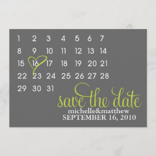 Convite Economias do calendário os anúncios do casamento