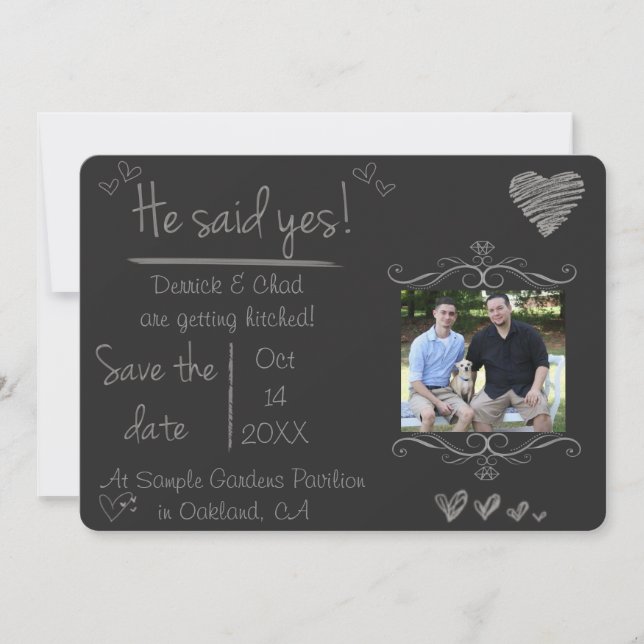 Convite Economias do conselho de giz a data, disse sim (Frente)