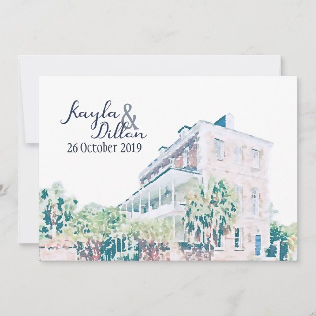 Convite Economias do final de Kayla & de Dillon a data (Frente)