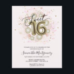 Convite econômico para balões de aniversário de 16<br><div class="desc">Deixe seus amigos saberem que devem marcar suas agendas para o seu dia especial com esses belos convites azuis empoeirados para Sweet 16. Cada convite apresenta um design festivo com belos balões, perfeito para definir o clima para um dia de diversão e celebração. Quer você planeje hospedar uma grande gala...</div>