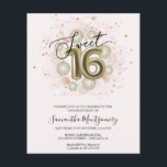 Convite econômico para balões de aniversário de 16<br><div class="desc">Deixe seus amigos saberem que devem marcar suas agendas para o seu dia especial com esses belos convites azuis empoeirados para Sweet 16. Cada convite apresenta um design festivo com belos balões, perfeito para definir o clima para um dia de diversão e celebração. Quer você planeje hospedar uma grande gala...</div>