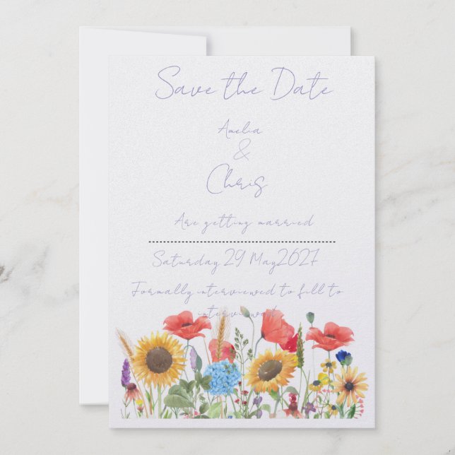 Convite Economize o. Dave floral Funcionaria (Frente)