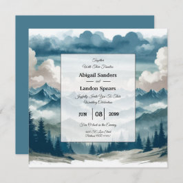 Convite Ecos Através do Casamento Misty Pines
