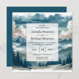 Convite Ecos Através do Casamento Misty Pines