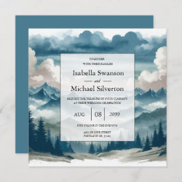 Convite Ecos Através do Casamento Misty Pines