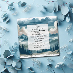 Convite Ecos Através do Casamento Misty Pines