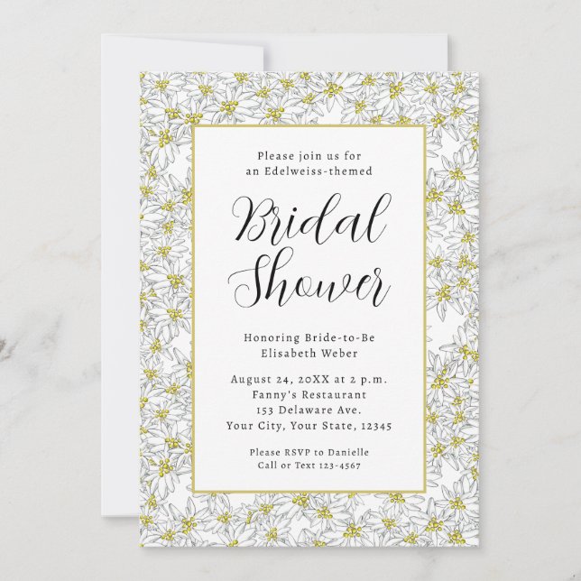 Convite Edelweiss Sound of Music Single Chá de panela (Frente)