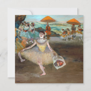 Convite Edgar Degas - Dançarina com Buquê, Curvando-se no