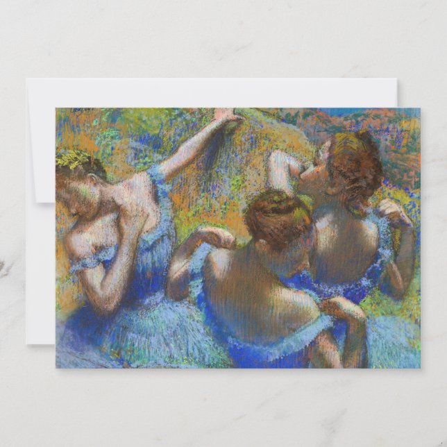 Convite Edgar Degas - Dançarinas Azuis (Frente)