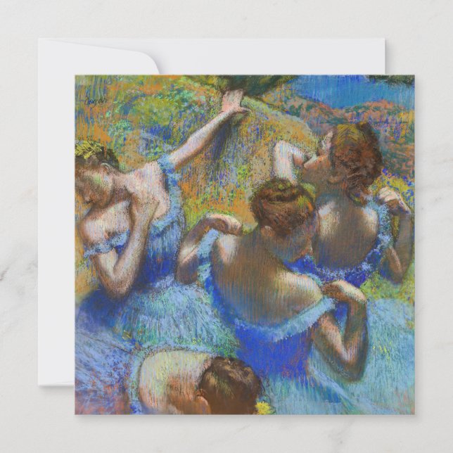 Convite Edgar Degas - Dançarinas Azuis (Frente)