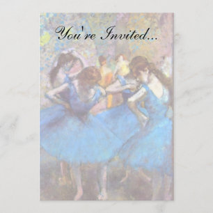 Convite Edgar Degas - Dançarinas em Azul - Amante de Dança