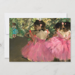 Convite Edgar Degas - Dançarinas em rosa