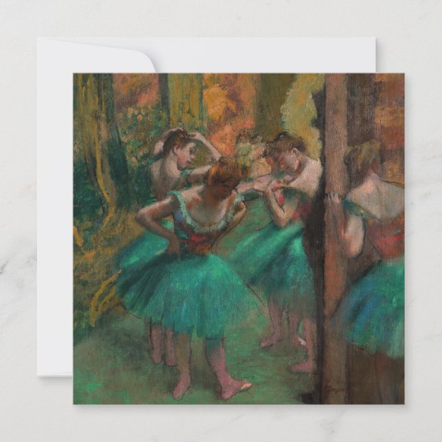 Convite Edgar Degas - Dançarinas, Rosa e Verde (Frente)