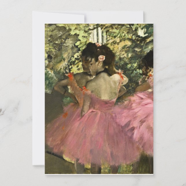 Convite Edgar Degas - Dançarinos A Rosa (Frente)