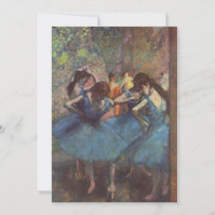 Convite Edgar Degas - Danseuses bleues