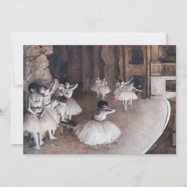 Convite Edgar Degas - Ensaio de Balés no Palco (Frente)