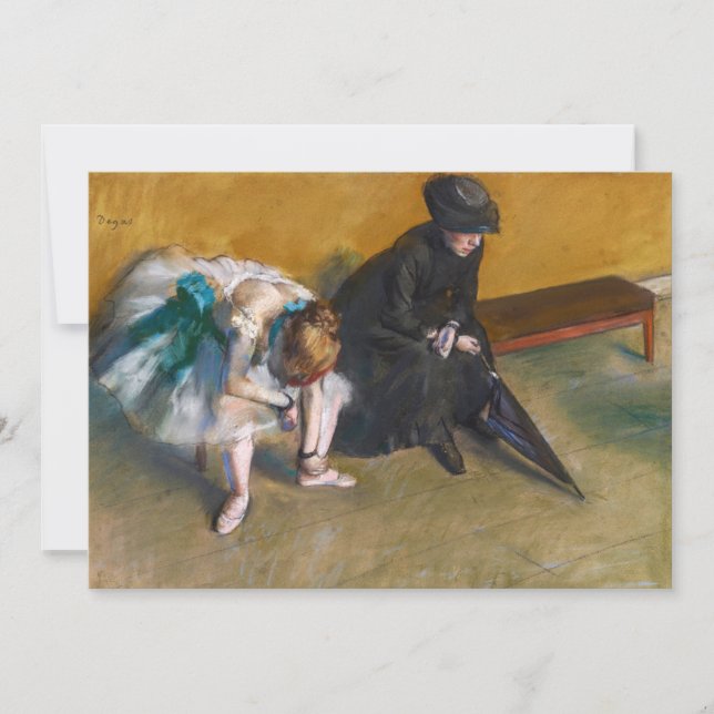 Convite Edgar Degas - Esperando (Frente)
