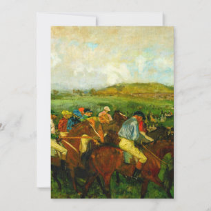 Convite Edgar Degas Horseback Riding