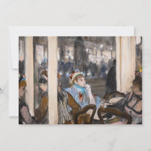 Convite Edgar Degas - Mulheres num terraço de café à noite