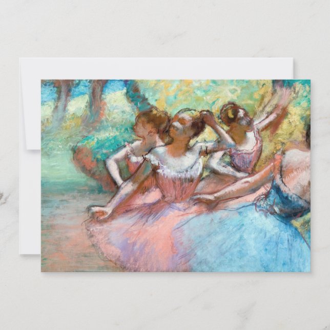 Convite Edgar Degas - Quatro Ballerinas no Palco (Frente)