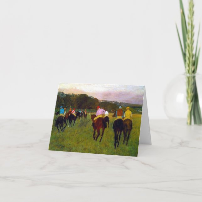 Convite Edgar Degas Race Horses em Longchamp (Frente)