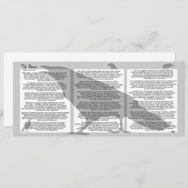 Convite Edgar Poe O Corvo (Frente/Verso)