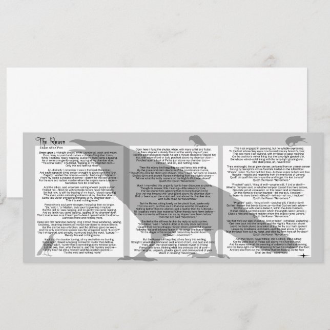 Convite Edgar Poe The Raven (Frente/Verso)