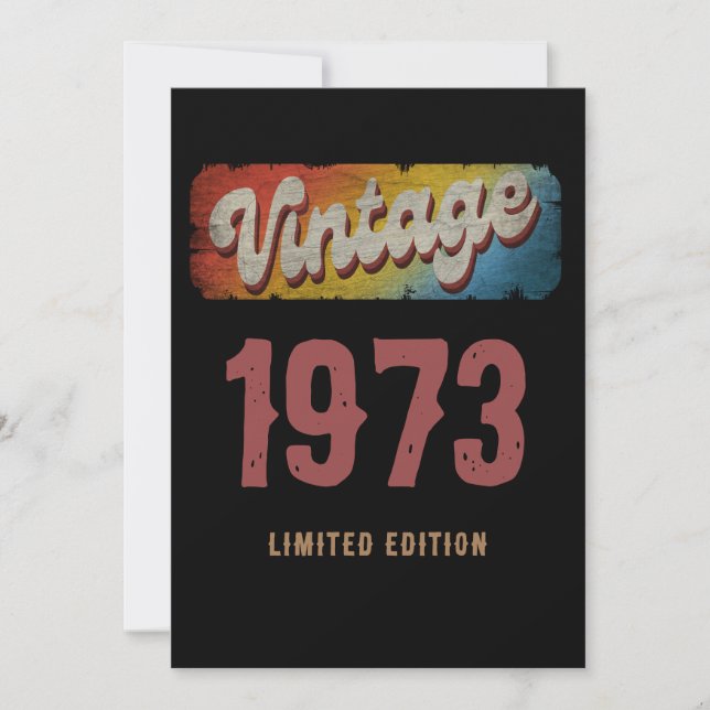 CONVITE EDIÇÃO LIMITADA VINTAGE 1973 PERSONALIZADA (Frente)