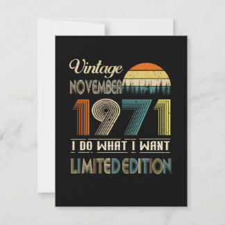 Convite Edição Limitada Vintage Novembro 1971 O Que Eu Que