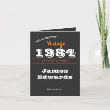 Edição Limitada Vintage Personalizada 1984