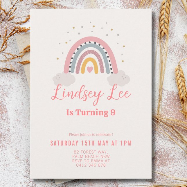 Convite Editable 1st 2nd 3rd 9th 10th 20th 30th Birthday (Criador carregado)