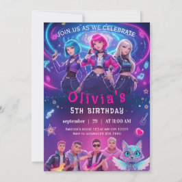 Convite Editable Anime Birthday Invitation 