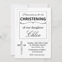 Convite Editable baptism invitation