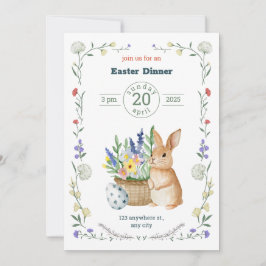 Convite Editable Easter Potluck Invitation