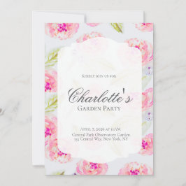 Convite Editable French Garden Bridal Shower Invitation