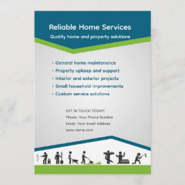Convite Editable Home Services Flyer Template