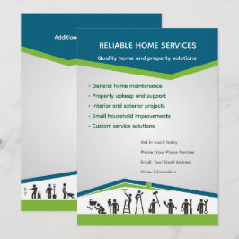 Convite Editable Home Services Flyer Template