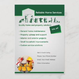 Convite Editable Home Services Flyer Template