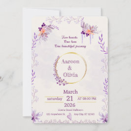 Convite Editable Intimate Garden Wedding Invitation