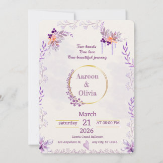 Convite Editable Intimate Garden Wedding Invitation