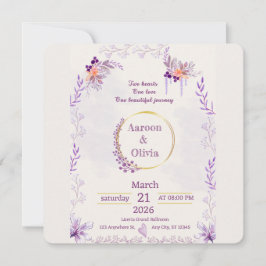 Convite Editable Intimate Garden Wedding Invitation