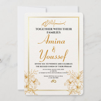 Convite Editable Islamic Nikkah Invitation