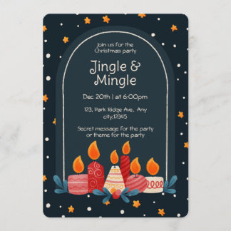 Convite Editable Jingle & Mingle Holiday Party Invitation