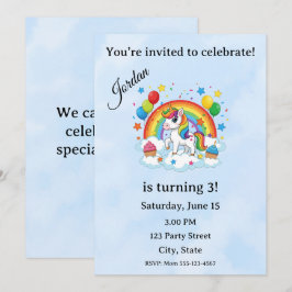 Convite Editable Kids Birthday Invitation